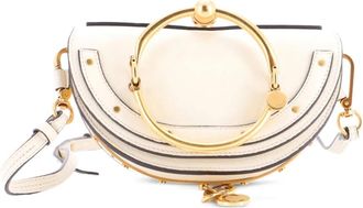 Chlo&eacute; Borsa a tracolla Nile mini in pelle - Bianco