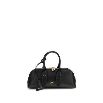 Pinko Black Calf Leather Bos Taurus Womens Handbag