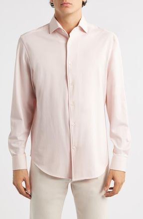 Bugatchi Devon OoohCotton Button-Up Shirt in Primerose at Nordstrom, Size Xxx-Large