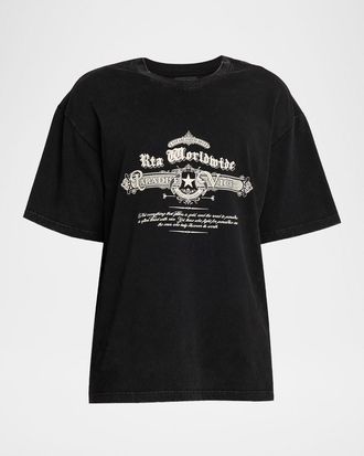 Rta Mens Colin Logo Script Oversized T-Shirt