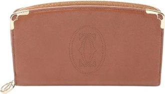 Cartier Portafoglio Lungo in Pelle Marcello Pre-owned - - Pre-owned - Donna - Marrone - ONE SIZE