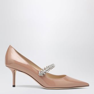 Jimmy Choo London D&eacute;collet&eacute; Bing in vernice con cristalli rosa