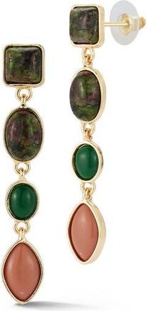 Sphera Milano Resin Cabochon Drop Earrings in Gold at Nordstrom Rack