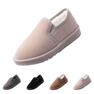 Generic Womens Winter Slip On Snow Boots Size 6.5, Thickened Warm Fur Lined Boots Outdoor Slip Resistant Shoes, Women Men Lightweight Comfy Walking Booties fo