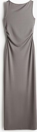 H&M Drapiertes Bodycon-Maxikleid - Grau