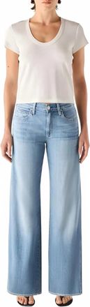Amo Regina Mid Rise Wide Leg Jeans In Loom