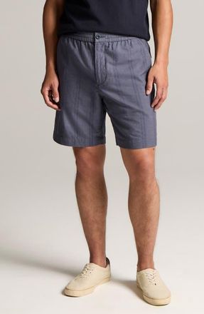 Vince Cove Stripe Cotton & Hemp Shorts in Neue Blue at Nordstrom, Size Xx-Large