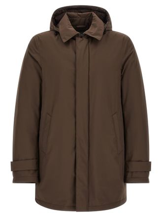 Herno Brown Shirt Collar Parka Jacket