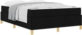 vidaXL Estructura De Cama Con Colch&oacute;n Negro 140 X 190 Cm Tela Vidaxl