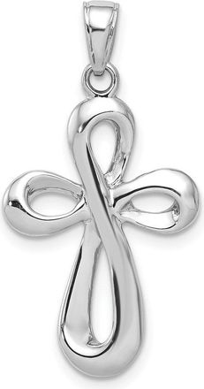 Diamond2Deal 14k White Gold Cross Pendant