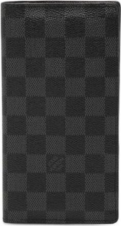 Louis Vuitton Pre-owned Wallets, male, Black, Size: ONE SIZE Pre-owned Portefeuille Brazza Damier Graphite Long Wallet