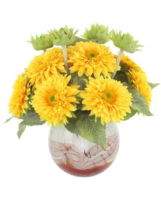 Creative Displays Inc. Sunflowers Arranged In Glass Vase