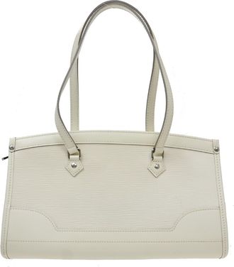 Louis Vuitton Madeleine Epi Leather White Leather Handbag (Pre-Owned)
