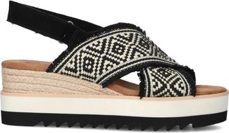 Toms Diana Crossover Sandalen - Dames - Sleehakken - Zwart - 36 EU - Schoenen