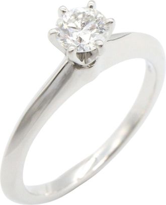Tiffany & Co. Silver Clear Platinum 950 Band Ring (Pre-Owned)