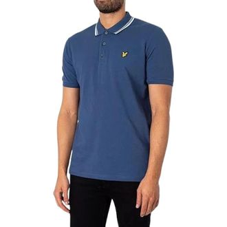 Lyle & Scott Tops, Heren, Blauw, M, Katoen, Polo Shirt