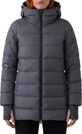 Herno Grey Quilted Hood Jacket