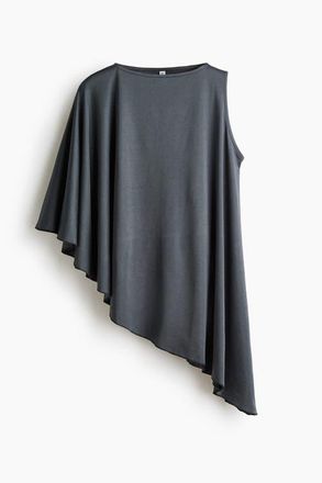 H&M Asymmetric Cape Top in Dark Gray at Nordstrom, Size X-Small