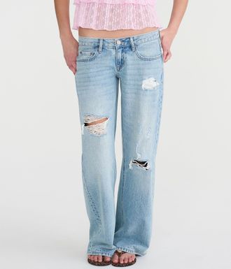 A&eacute;ropostale Super Low-Rise Baggy Wide Leg Jean