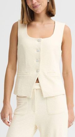 Ichi Ribbed Vest in Almond Milk at Nordstrom, Size X-Large
