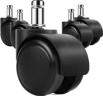 OEM Ruedas De De 2 Pulgadas De Ruedas Giratorias Silenciosas De Goma, Incluyendo De Madera, Est&aacute;ndar Universal Adapta 99% De Paquete De 5 Unidades