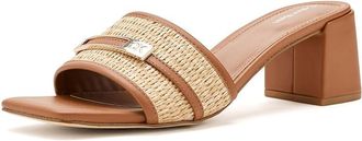 Calvin Klein Paloma Womens Sandals Medium Brown/Light Natural : 5.5 M, Synthetic