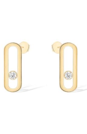 Messika Move Uno Floating Diamond Stud Earrings in Yellow Gold at Nordstrom