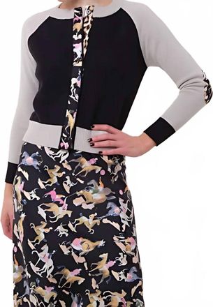 LA PRESTIC OUISTON Lorient Cardigan In Mix Noir