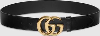 Gucci GG Marmont Wide Belt With Shiny Buckle, Size 105