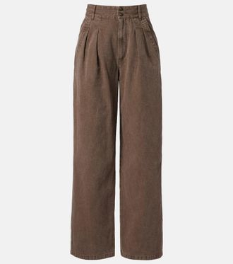 Isabel Marant Nadine cotton and linen wide-leg pants