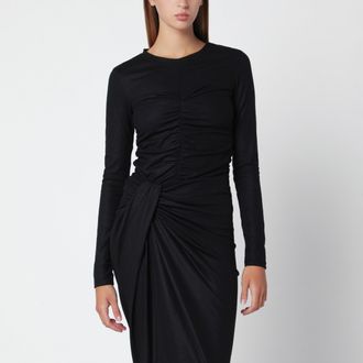Isabel Marant Top Delesa nero in jersey di lana