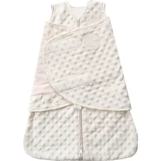Halo Plush Dots Velboa 3.0 TOG Sleepsack Swaddle, 3-Way Adjustable Wearable Blanket in Cream at Nordstrom, Size X-Small