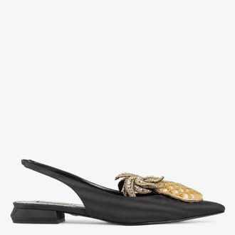 Roberto Cavalli Le Pettegole Pineapple Embellished Slingback Pumps, Brand Size 37 ( US Size 7 )