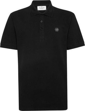 Philipp Plein Gothic Plein cotton polo shirt - men - Cotton - XXXXL - Black