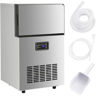 vidaXL Vidaxl - Macchina per Ghiaccio Argento 45 kg / 24 h