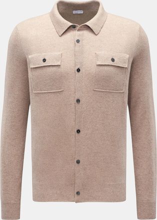 Braun Hamburg Men - Cashmere cardigan beige mottled