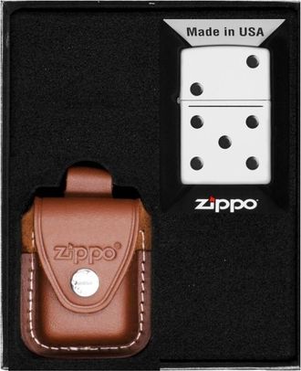OEM Encendedor Zippo Dominos Design Set De Regalo N.&ordm; 2