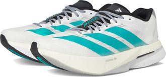 adidas Adizero Boston 13 Running Shoes Womens Shoes White/Pure Teal/Grey : 11.5 B - Medium, Textile
