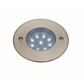 Netlighting LED 9 Light Walkover Recessed Light Stainless Steel White IP68 in Grey