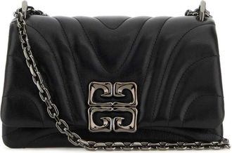 Givenchy small 4G quilted crossbody bag - women - CALFSKIN/Brass/Polyurethane/Cotton - One Size - Black