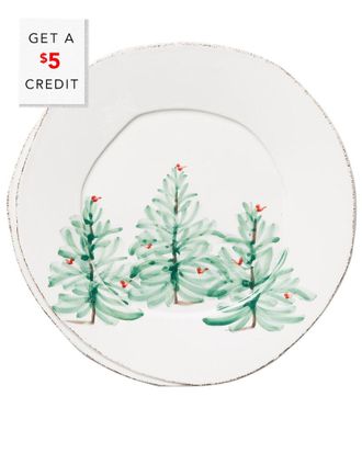 Vietri Vietri Lastra Holiday European Dinner Plate With $6 Credit