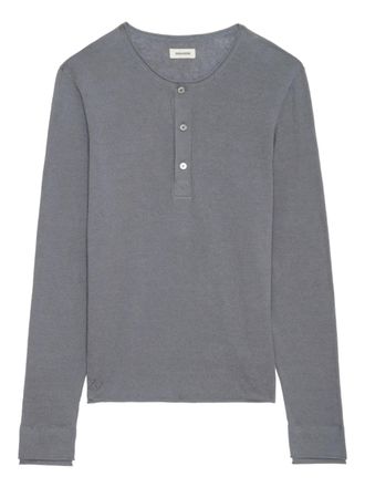 Zadig&Voltaire Veiss t-shirt - men - Linen/Flax/Polyamide/Organic Cotton - S - Grey
