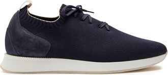 Aur&eacute;lien Colour-blocked Knit Sneakers - Navy - 44 (IT44 / UK10)