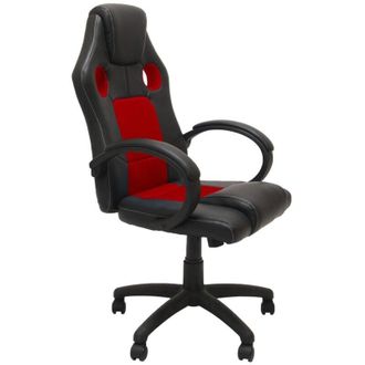 Topeshop Topeshop - Enzo - Sill&oacute;n Gamer - 108-118x63x60 - Negro Y Rojo