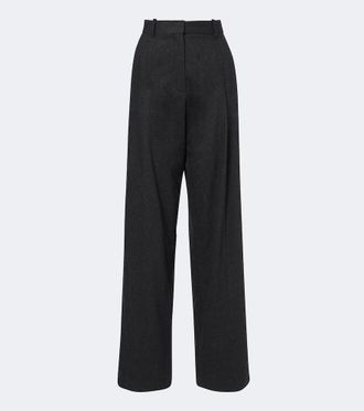 Khaite Pantaloni a gamba larga August in lana e cashmere
