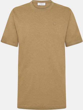 Off-white Mens Off White Slim Fit Short Sleeve Crew Neck T-Shirt in Beige - Size X-Small