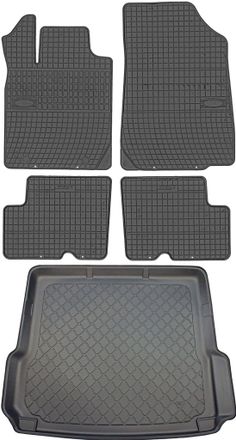 OEM Juego De Alfombrillas De Goma Para Coche Y Maletero Para Dacia Duster I Suv (2010-2013)