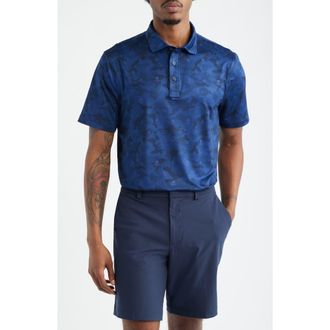G/Fore Icon Camo Stretch Tech Jersey Polo Shirt in Twilight at Nordstrom, Size Xx-Large