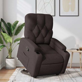 vidaXL Vidaxl - Sill&oacute;n Reclinable Elevable Tela Marr&oacute;n Oscuro