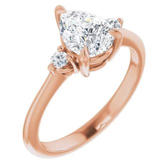 Pompeii3 1 1/4Ct Pear Shape Lab Grown Diamond Engagement Ring White Yellow or Rose Gold